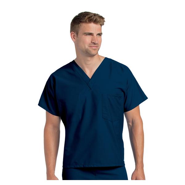 Shirt Scrub Navy Medium Tall Ea